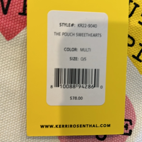 Kerri Rosenthal heart canvas pouch - Picture 5 of 10